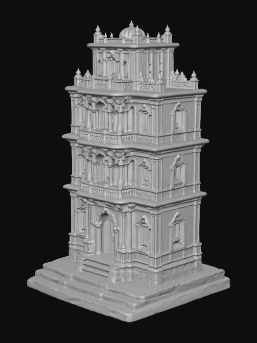 3D model for Tiered Jaipur Palace