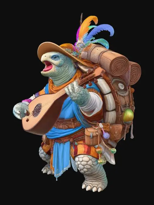 3D model for The Traveling Turtle Bard