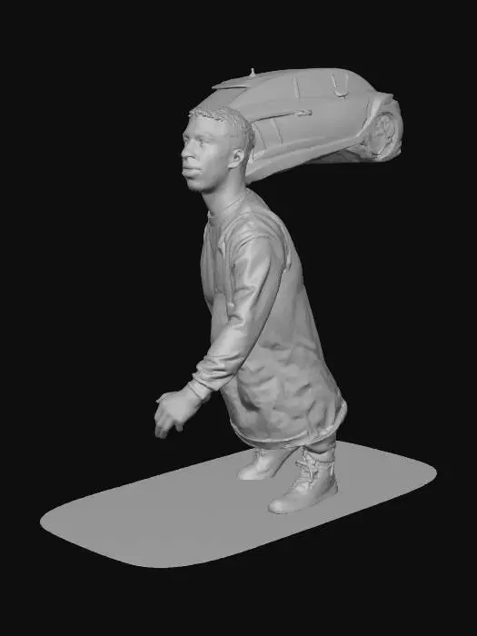 3D model for taking a picture in the night outside behind me is a LAmborghini Urus in black ,the plate realistic from bayern munich, Europa thing then Muc AN333
,someone is taking the pictur im just in the picture , doing by not doing, , having the systemic St. Louis Crewneck on
 realistic picture my face is exactly me i dont smile as in the referenc pictures