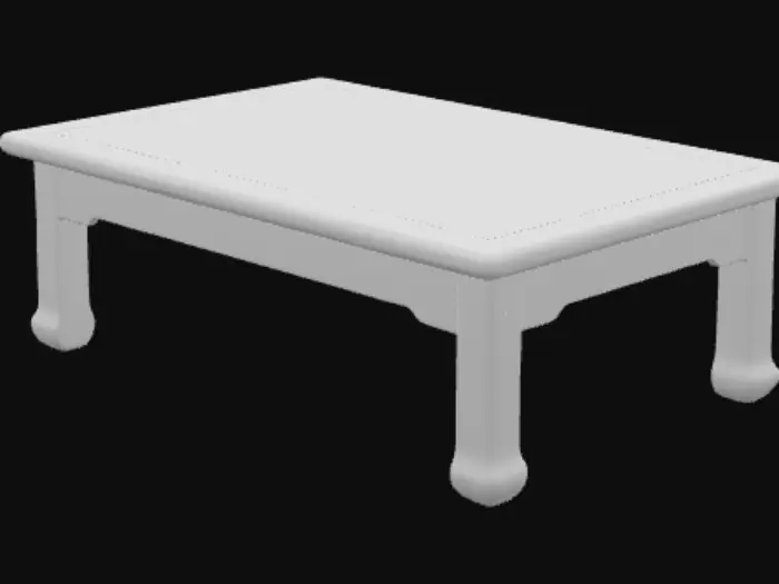 3D model for Edō Wooden Table Elegance
