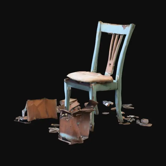 3D model for broken chair and junk
