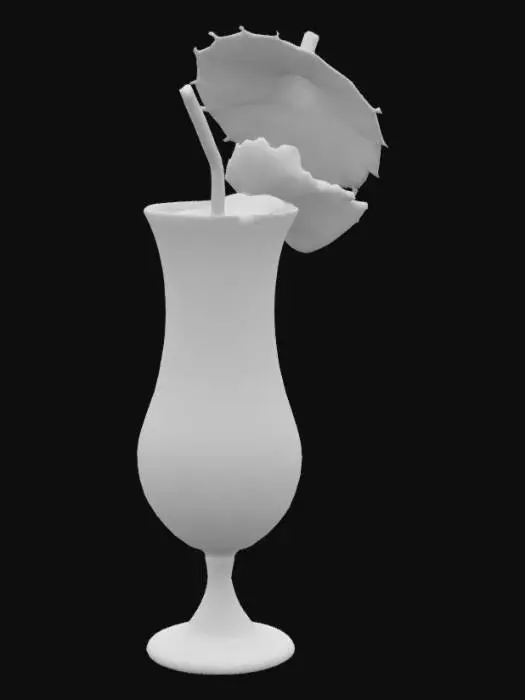 3D model for pina colada cocktail