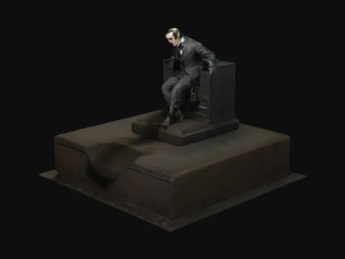 3D model for edgar_allan_poe_statue