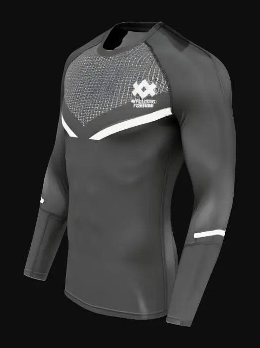 3D model for Black Athletic Compression Shirt