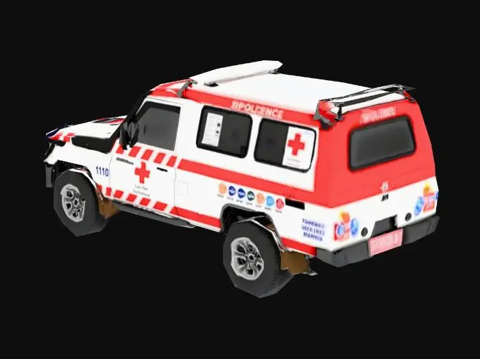 3D model for toyota Land Cruiser Ambulance