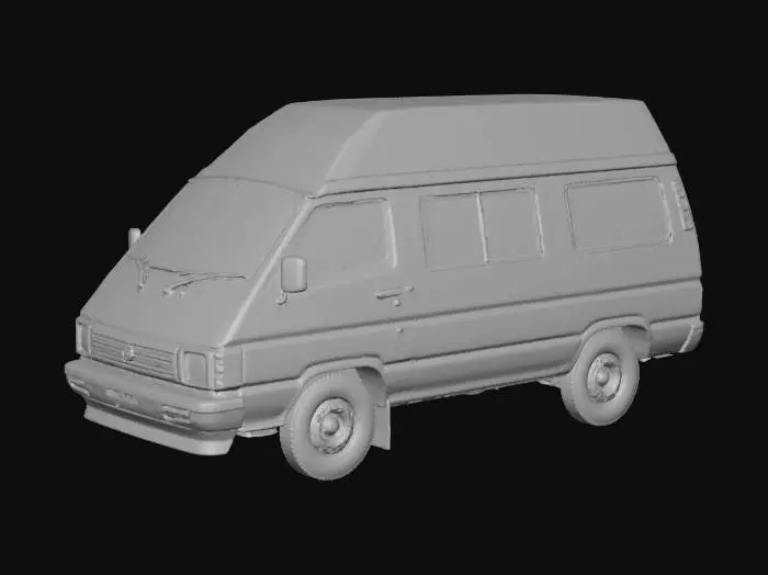 3D model for Toyota Hiace white van