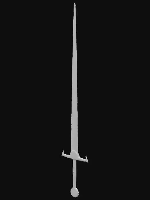 3D model for black iron hilt and handle and bronze blade sword