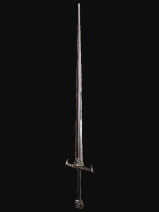 3D model for black iron hilt and handle and bronze blade sword
