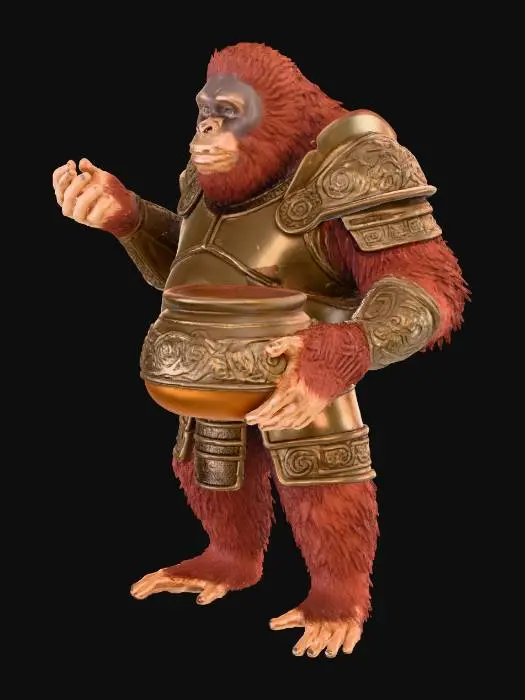 3D model for orangatang royal cook, bronze age theme