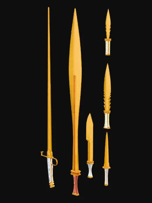 3D model for Golden Blades Collection