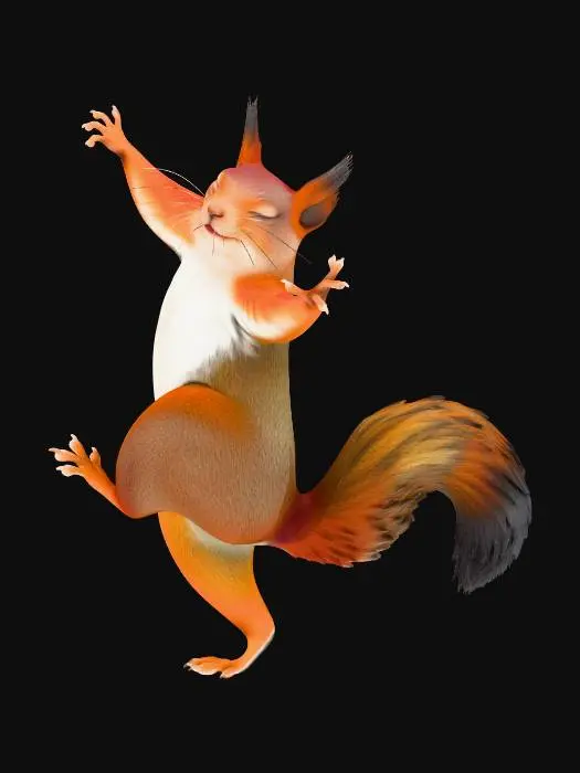 3D model for Dancing Squirrel Celebration