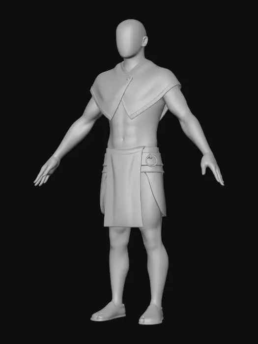 3D model for Egyptian Attire Illustration
