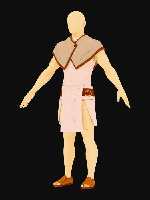 3D model for Egyptian Attire Illustration