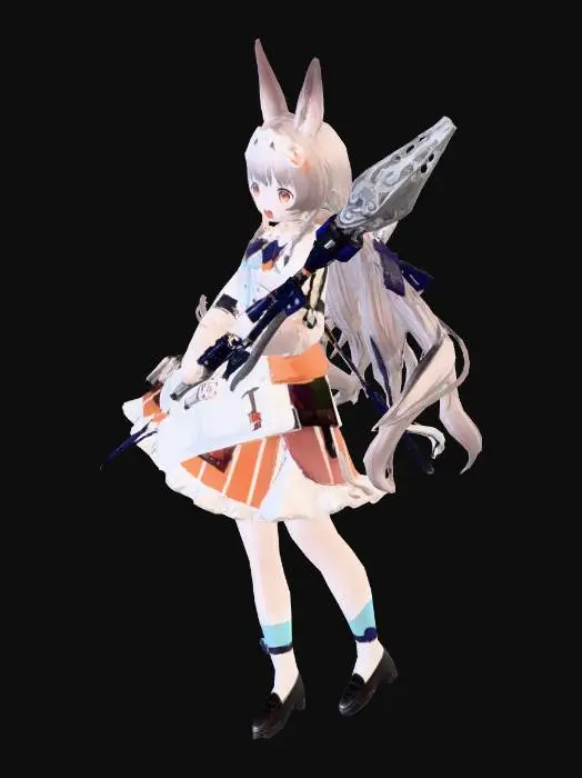 3D model for Bunny Gunner in White