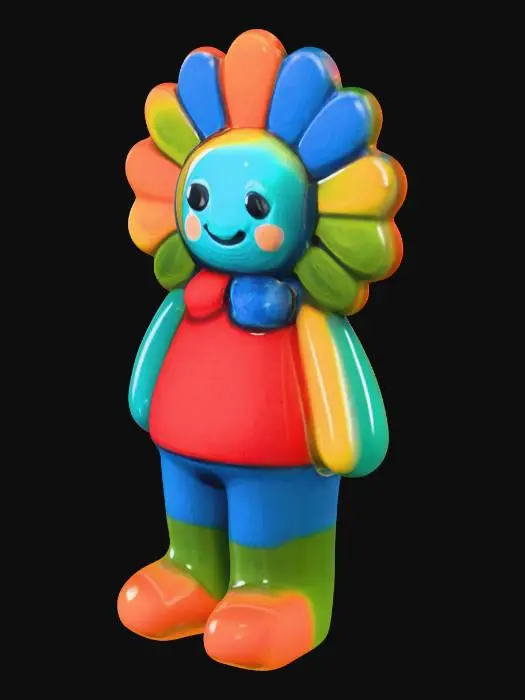 3D model for Rainbow Blossom Buddy