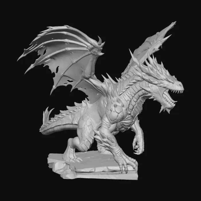 3D model for Dragon of the Ashen Ruins
