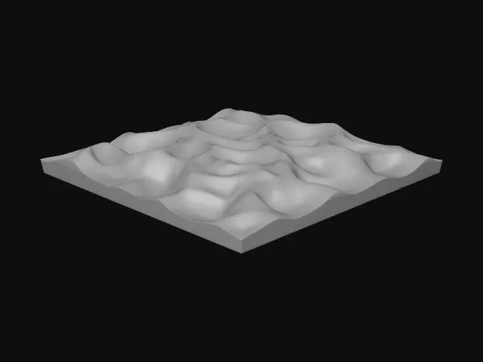 3D model for aquarium sandboden mit vielen kleinen hügeln fläche 40 x 40 cm