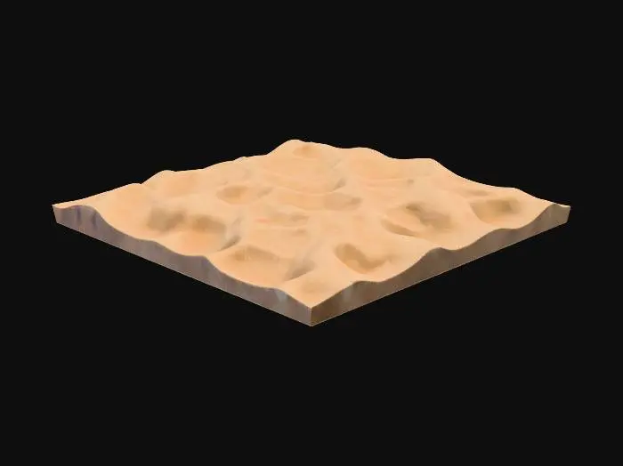 3D model for aquarium sandboden mit vielen kleinen hügeln fläche 40 x 40 cm