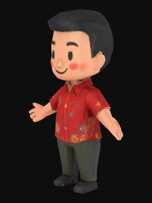 3D model for Friendly Cartoon Figure