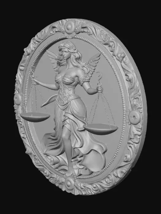 3D model for Justice Balance Art