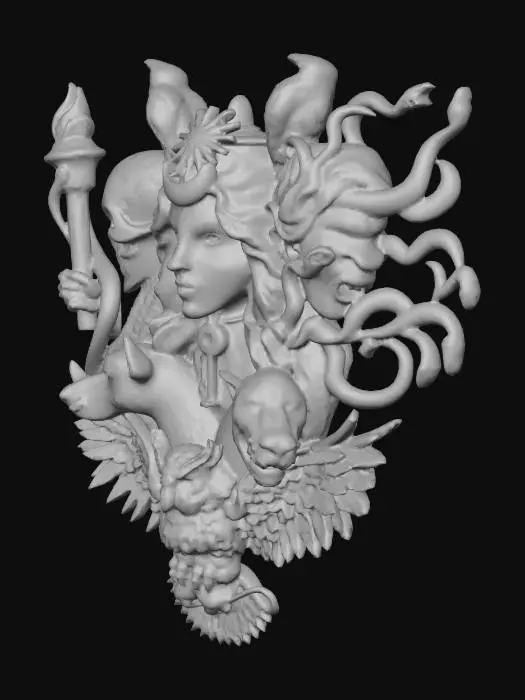 3D model for goddess Hecate.