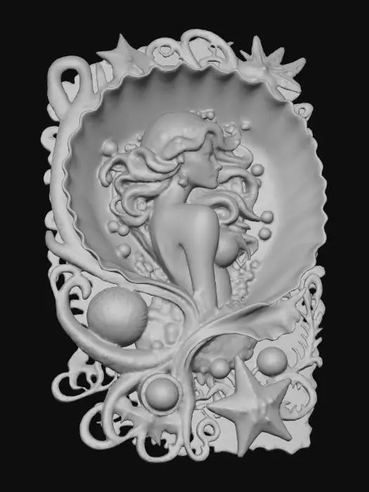 3D model for mermaid shell
