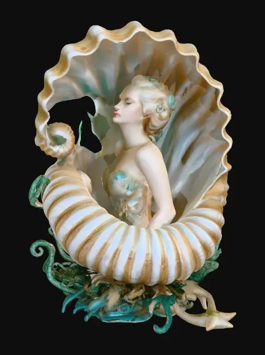 3D model for mermaid in shell