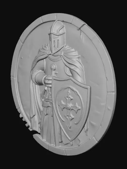 3D model for knigh medallion