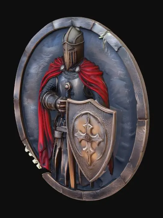 3D model for knigh medallion