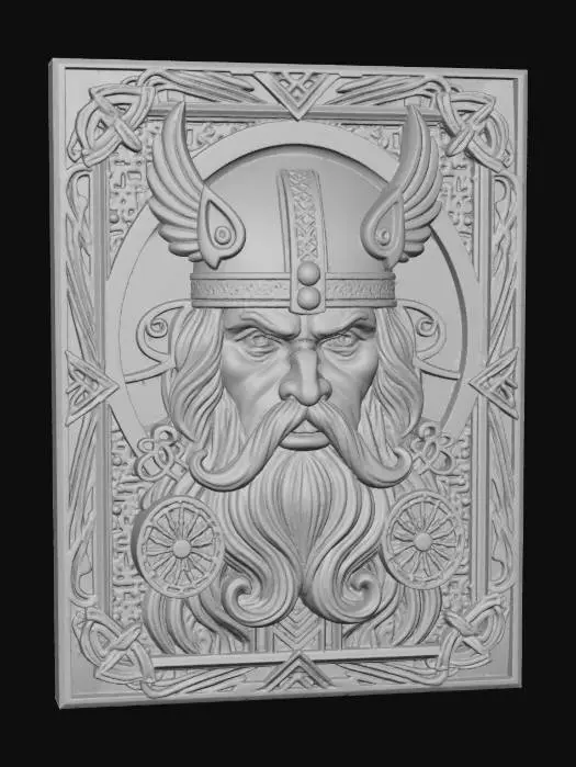 3D model for Viking Warrior Carving