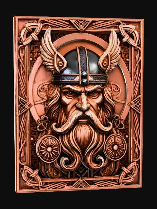 3D model for Viking Warrior Carving