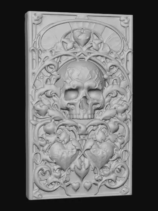 3D model for skull and hearts