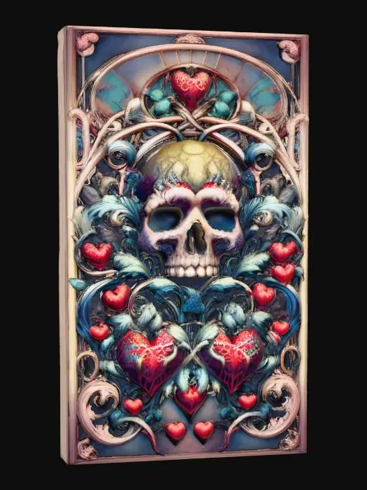 3D model for skull and hearts