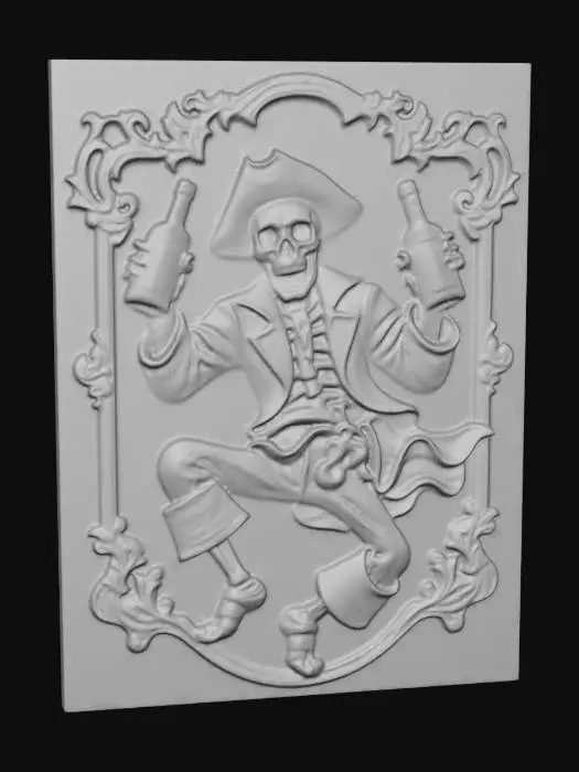 3D model for dead pirate