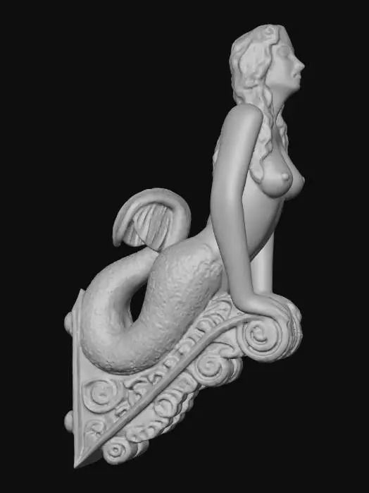 3D model for mermaid wall