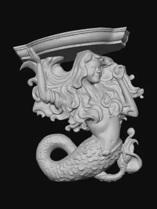 3D model for mermaidshelf 4