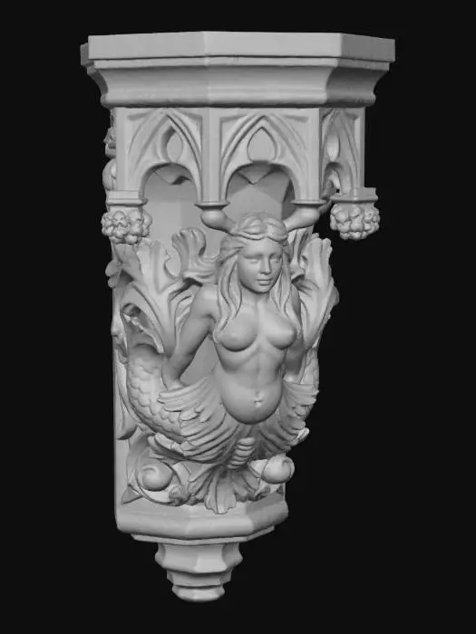 3D model for Mermaid Carving