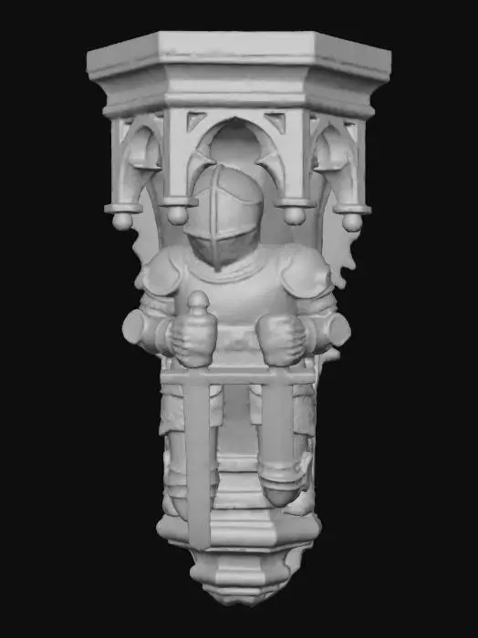 3D model for knight wood  Corbel