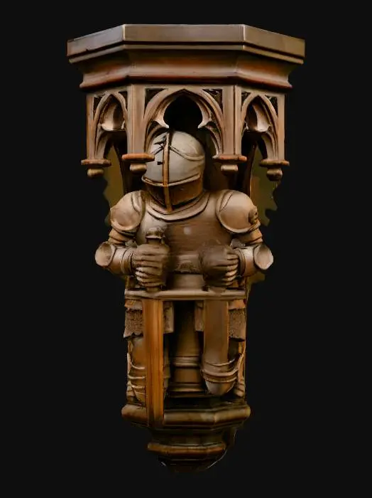 3D model for knight wood  Corbel