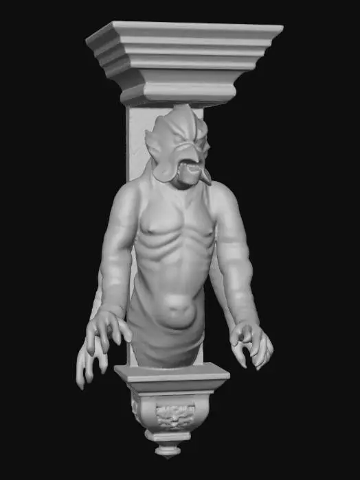 3D model for Kraken corbel
