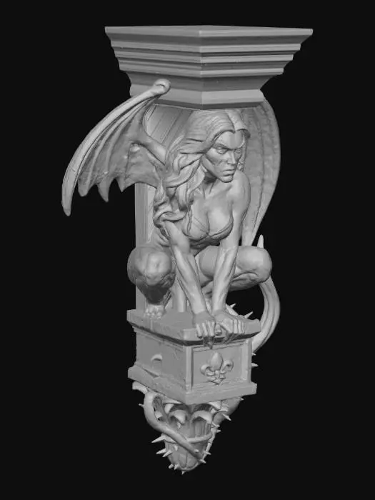3D model for female Gargoyle Corbel