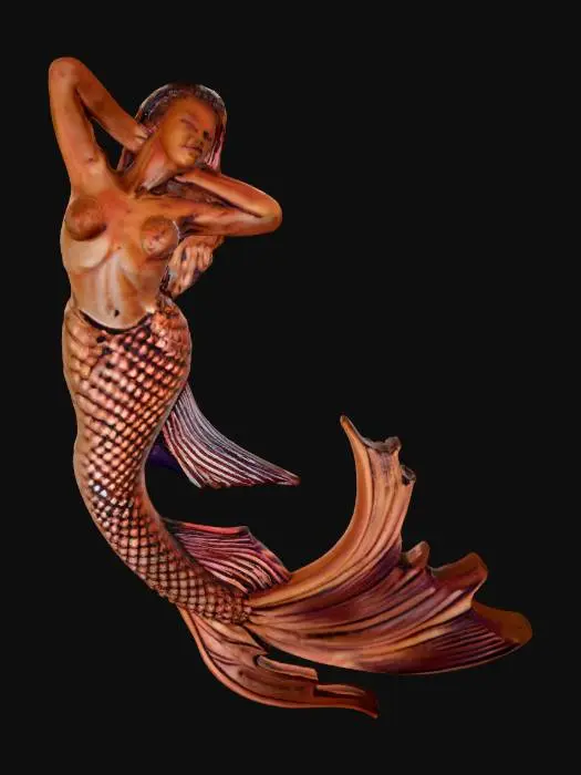 3D model for wood mermaud wall hanger