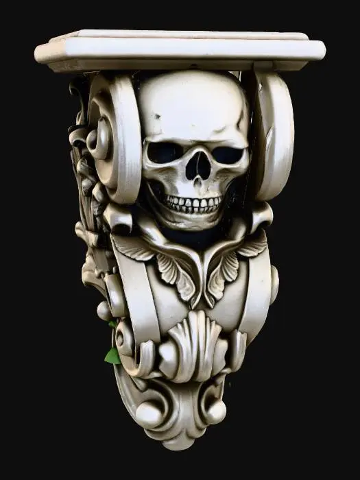 3D model for wall Corbel with skull