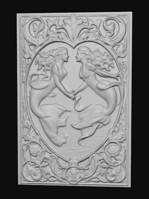 3D model for 2 mermaids