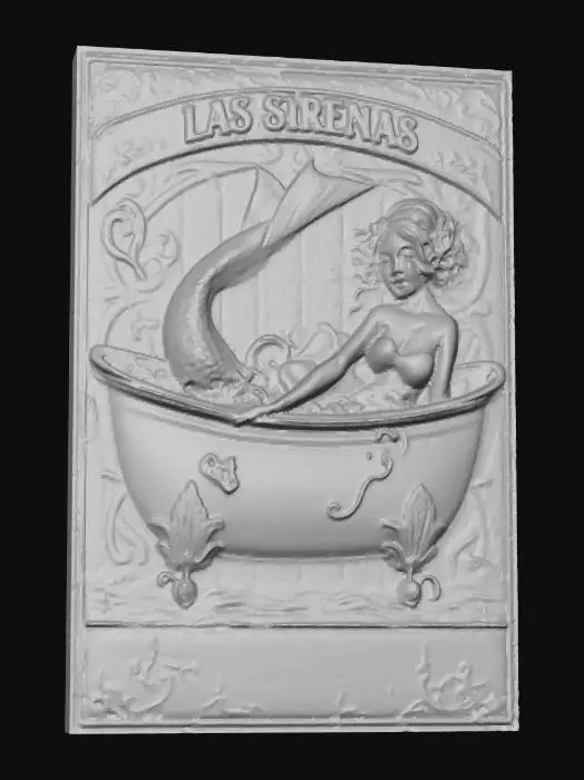 3D model for mermaid bath