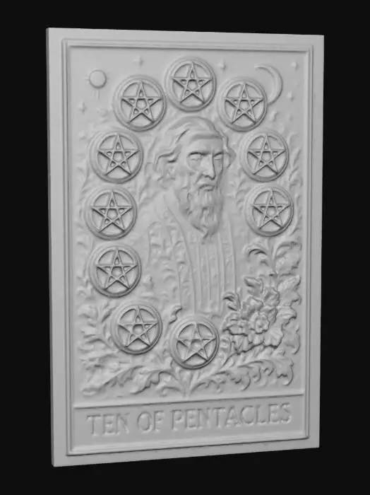 3D model for TEN OF PENTACLES