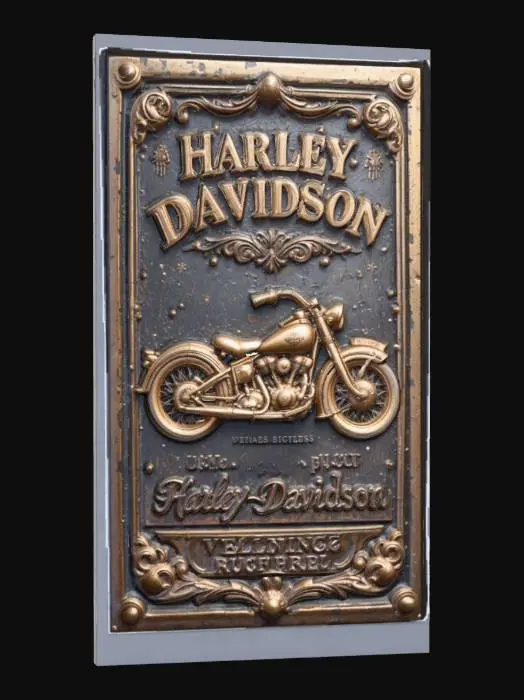 3D model for harley plack 1