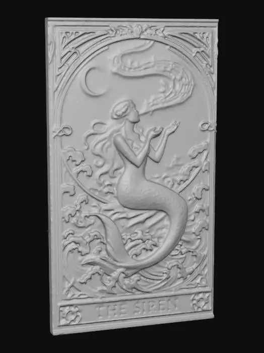 3D model for mermaid card