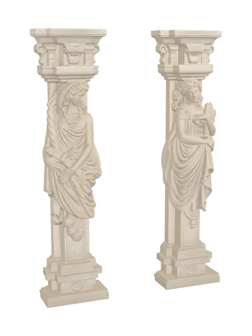 Two Caryatid Columns - Classical 的 AI 生成 3D 模型