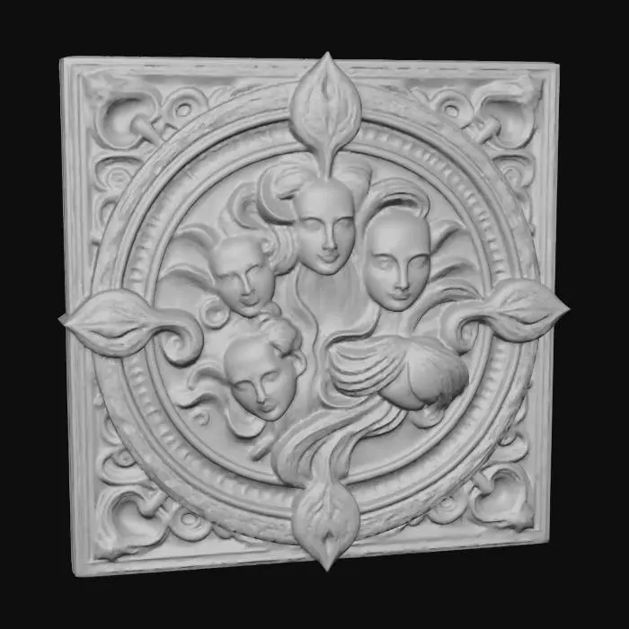 3D model for Relief sculpture gothic